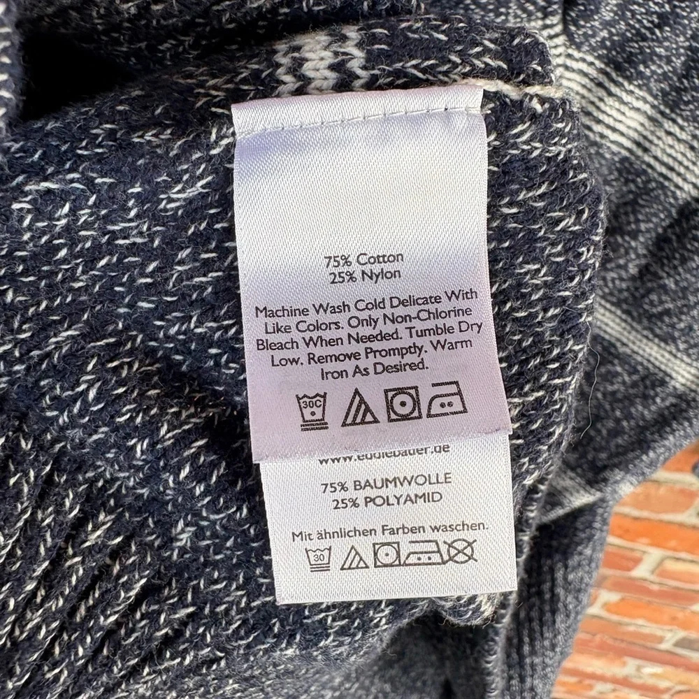 Eddie Bauer Women’s Striped Hooded Sweater Sz Large
